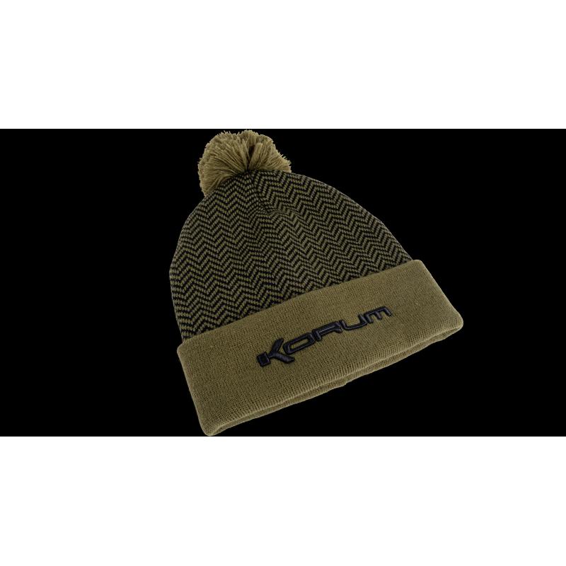 Korum Thermal Beanie Hat - Black/Olive