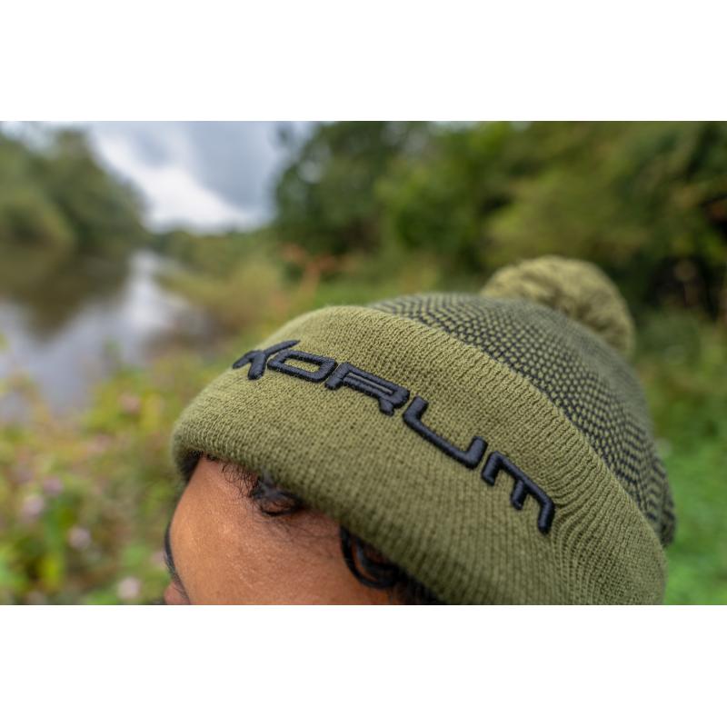 Korum Thermal Beanie Hat - Black/Olive