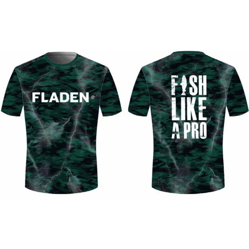 Fladen T-shirt UV green camou L