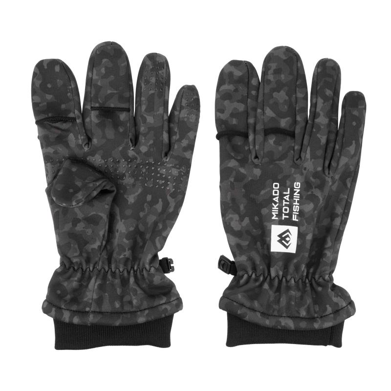 Mikado Gloves Softshell Black Camo Size L -.