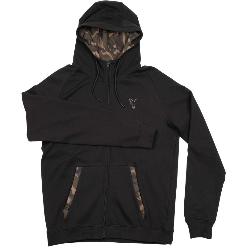 Fox Lw Black Camo Print Zip Hoody M