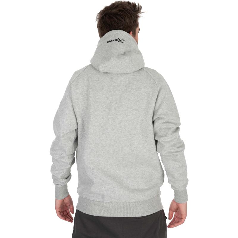 Matrix Full Zip Hoody Marl Grey/Lime (Black Edition) - M