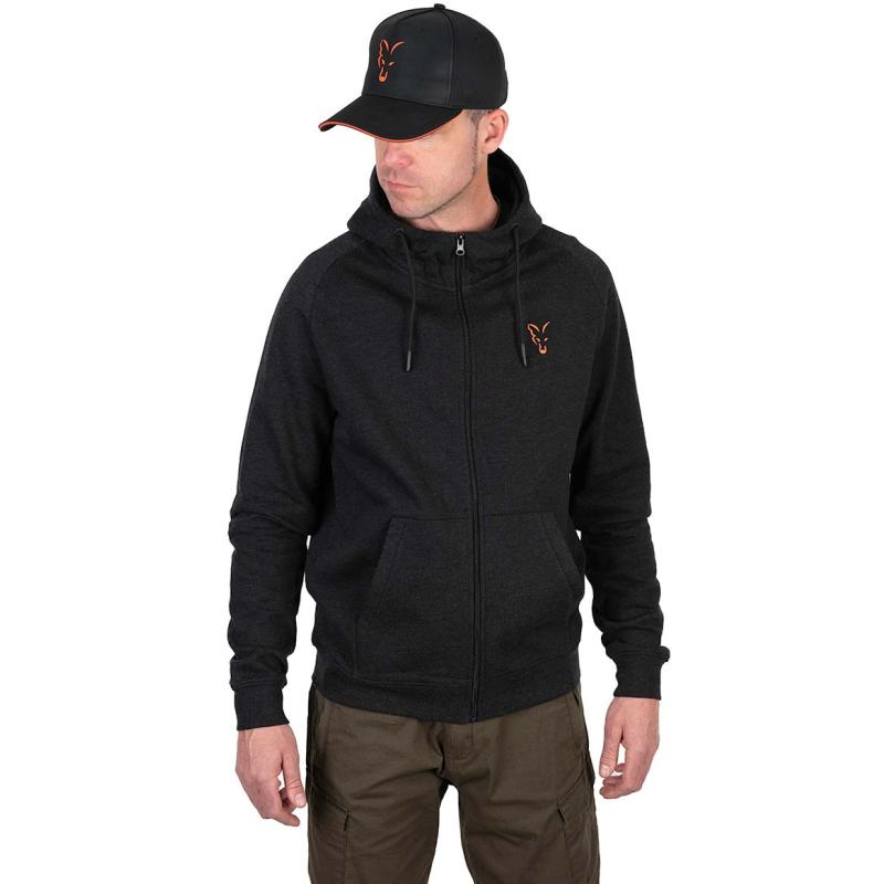 Fox Collection LW Hoody - Black / Orange - S