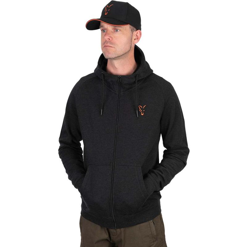 Fox Collection LW Hoody - Black / Orange - M