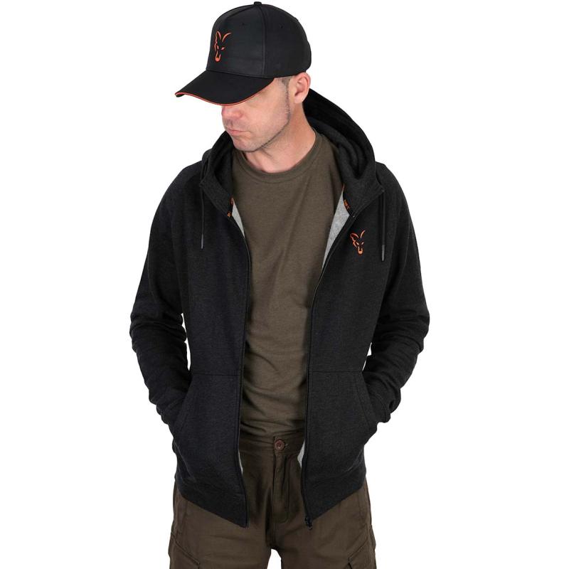 Fox Collection LW Hoody - Black / Orange - XL