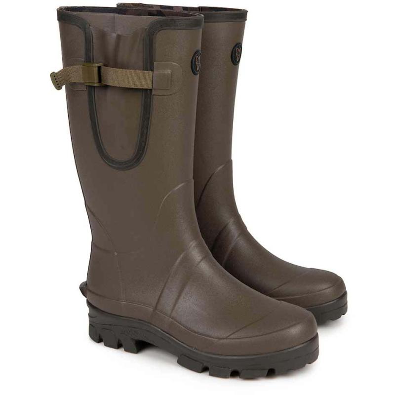 Neoprene lined Camo/Khaki Rubber Boot (Size 10)