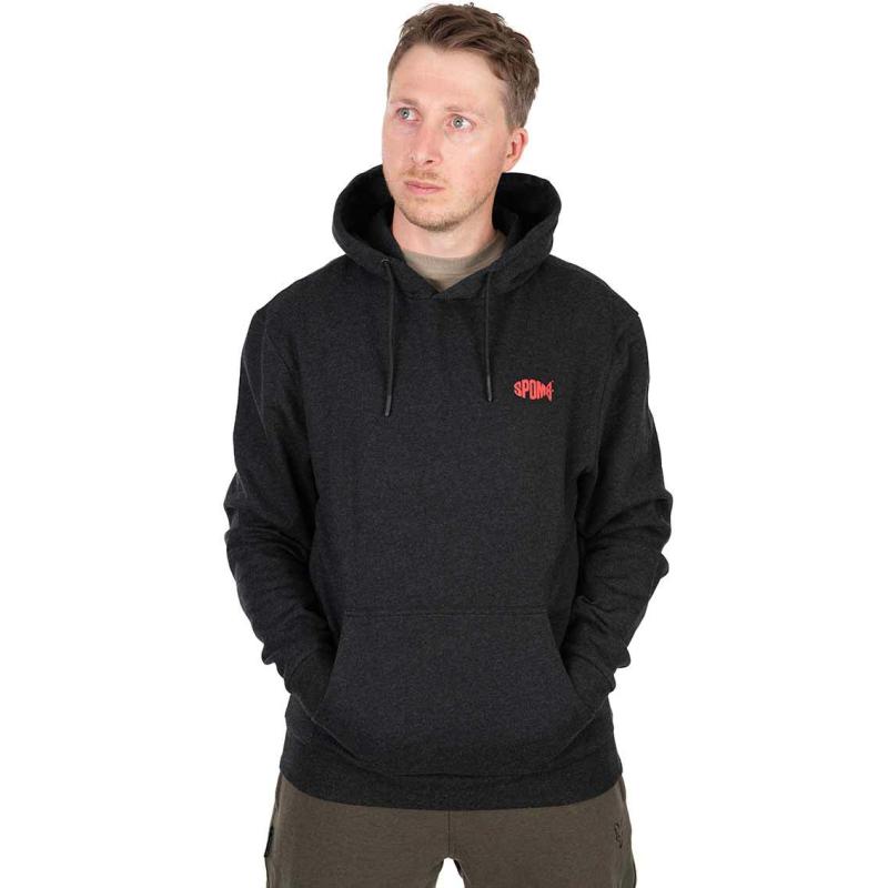 Spomb Black Marl Hoodie Pullover SMALL