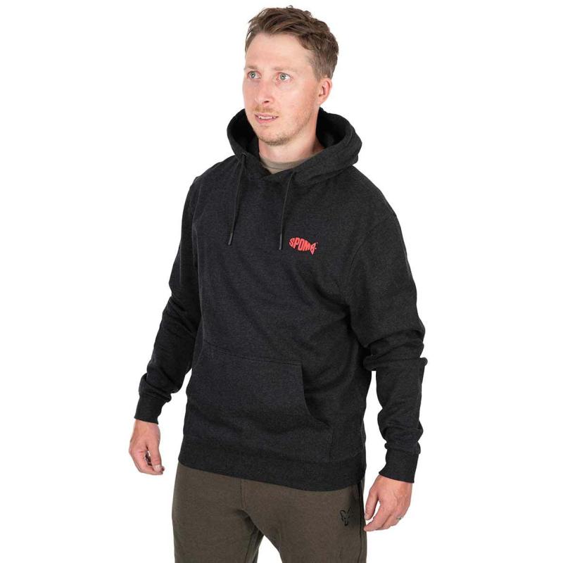 Spomb Black Marl Hoodie Pullover LARGE