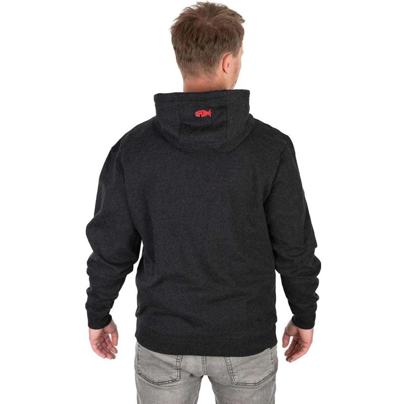 Spomb Black Marl Hoodie Pullover LARGE