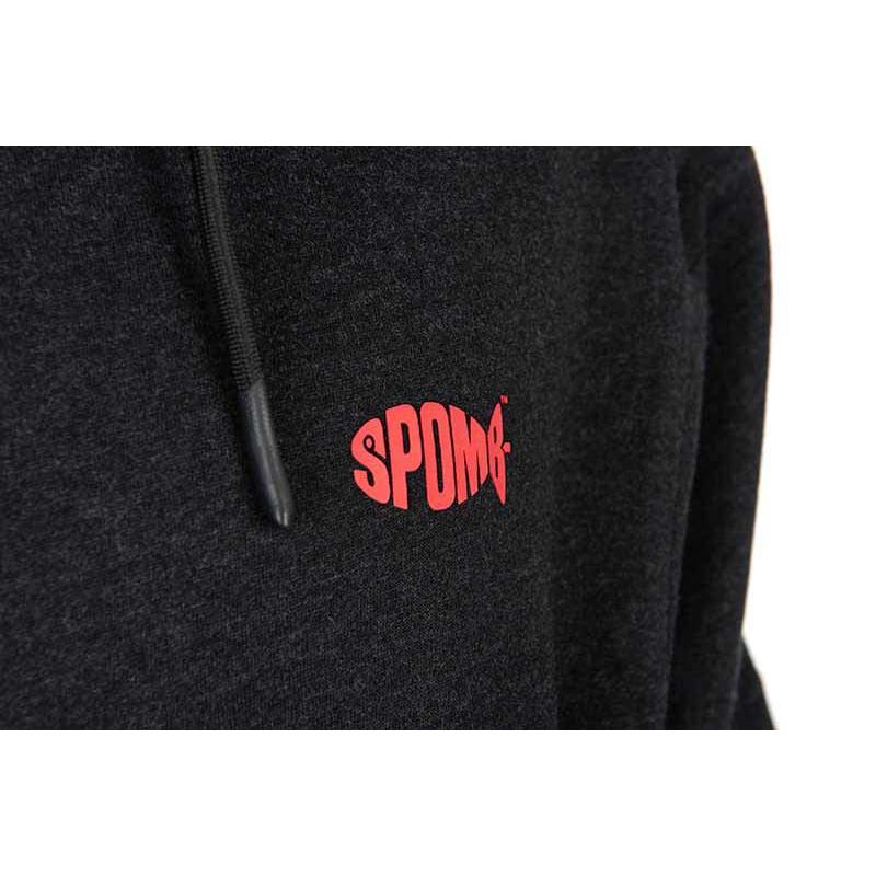 Spomb Black Marl Hoodie Pullover LARGE