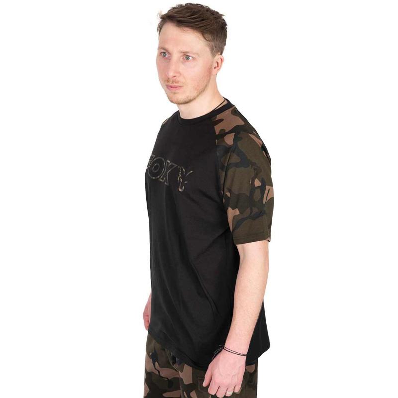 Fox Black / Camo Outline T - large