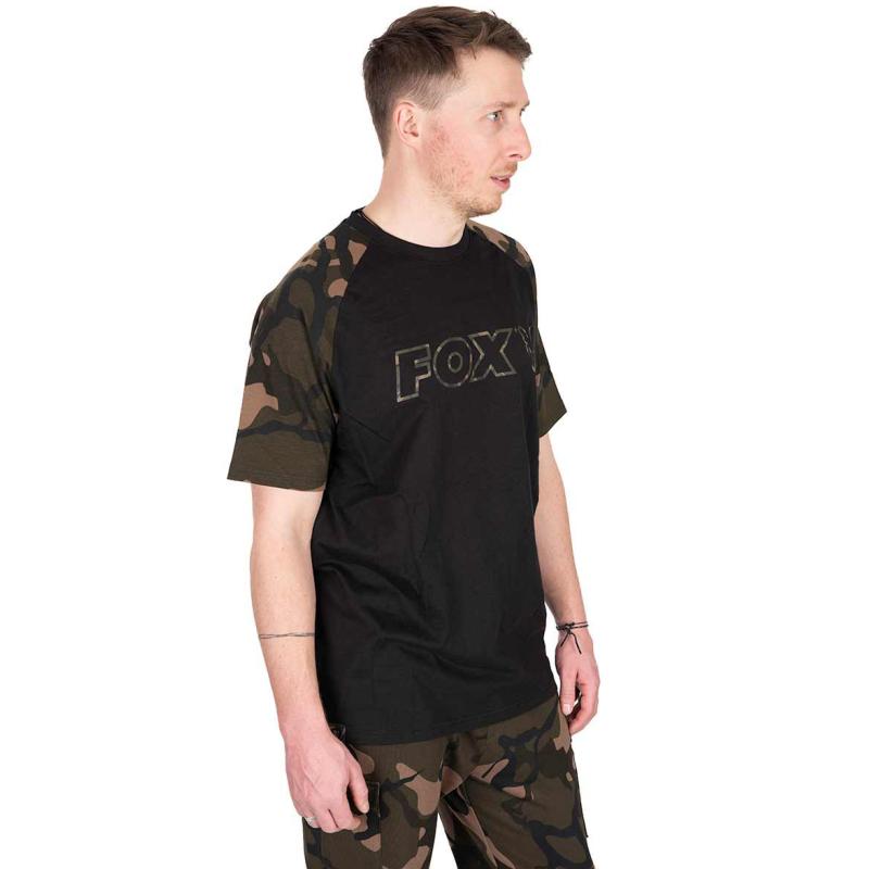 Fox Black / Camo Outline T - large