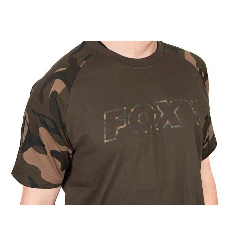 Fox khaki / Camo Outline T - large