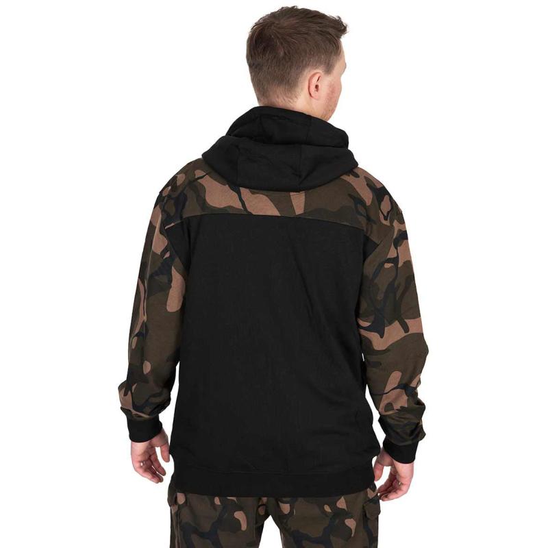 Fox LW BLack / Camo Split Zip Hoody SMALL