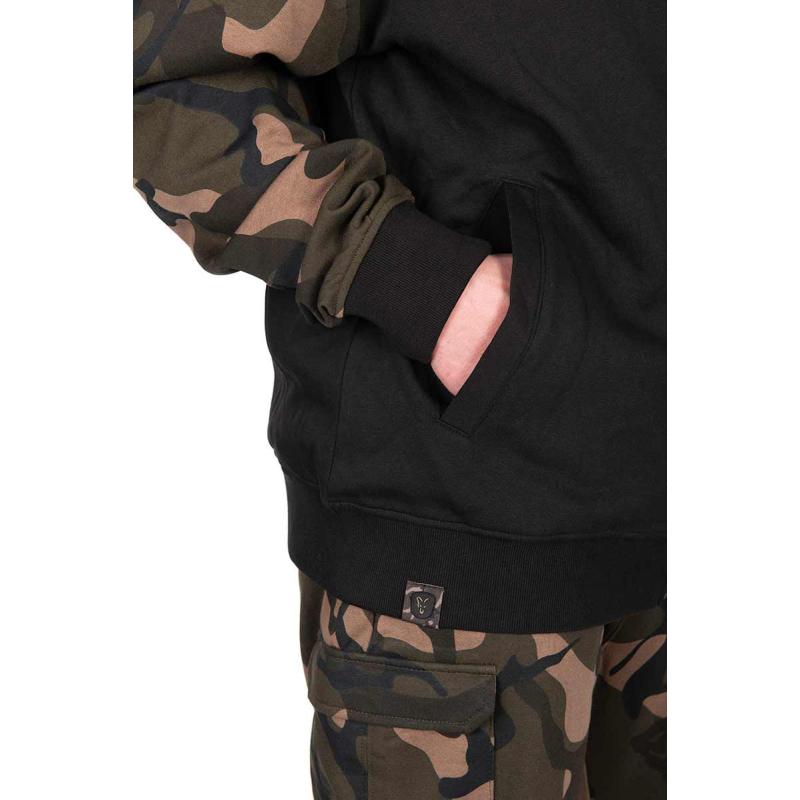 Fox LW BLack / Camo Split Zip Hoody SMALL