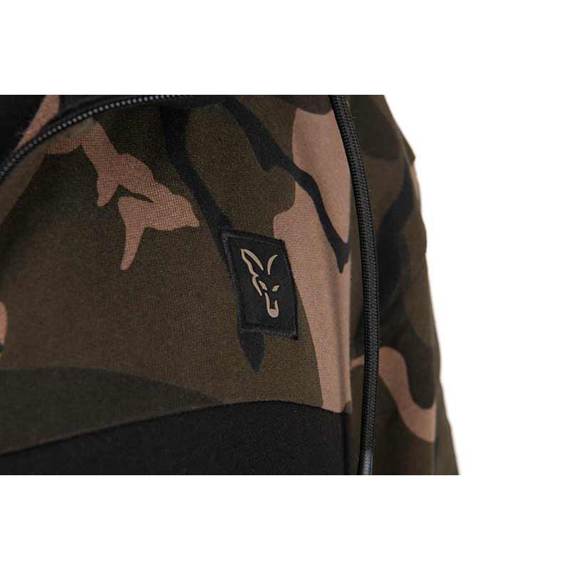 Fox LW BLack / Camo Split Zip Hoody SMALL