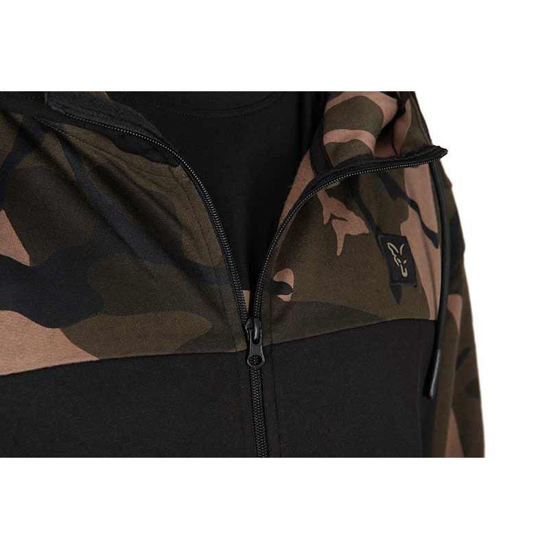 Fox LW BLack / Camo Split Zip Hoody SMALL