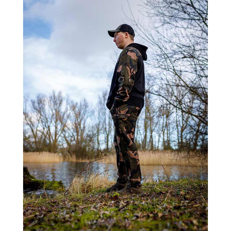 Fox LW BLack / Camo Split Zip Hoody SMALL