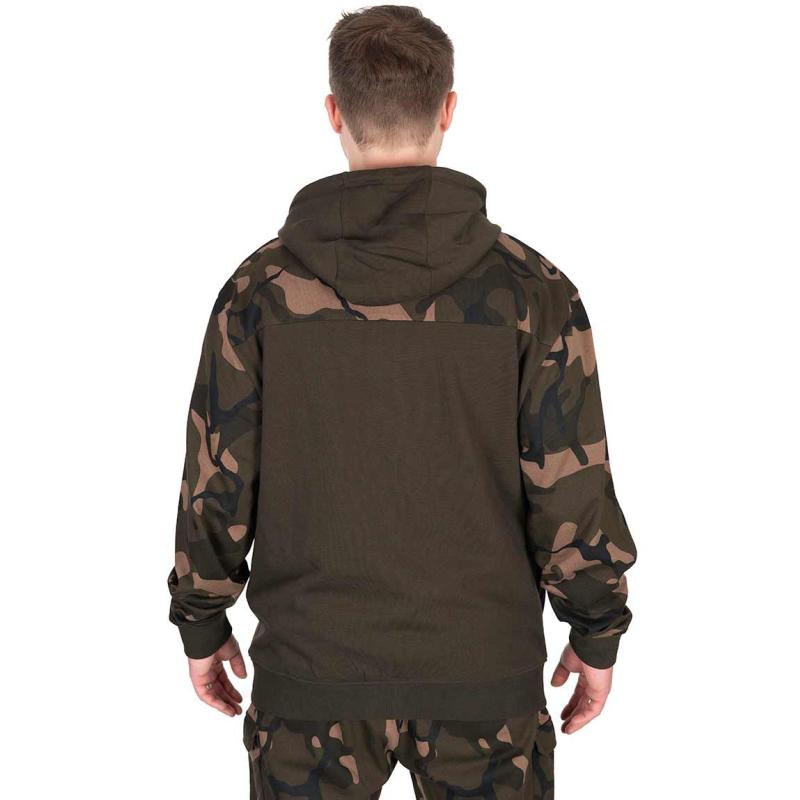 Fox LW Khaki / Camo Split Zip Hoody SMALL