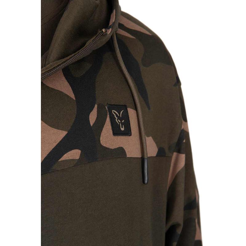 Fox LW Khaki / Camo Split Zip Hoody MEDIUM