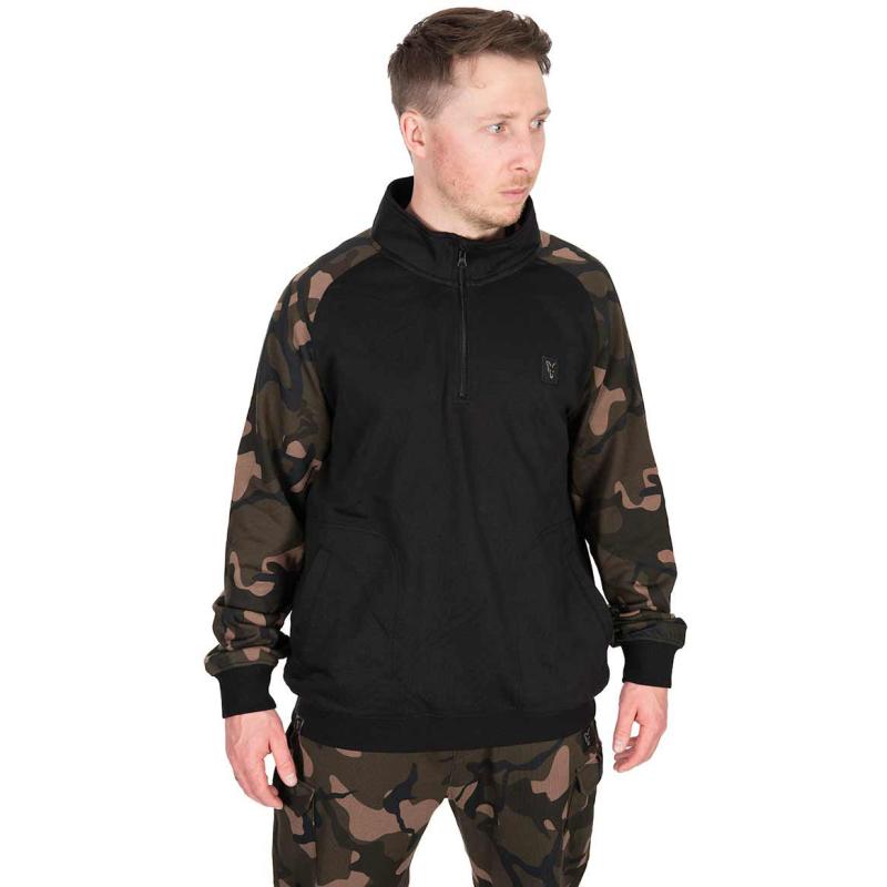 Fox LW Black / Camo qtr zip SMALL