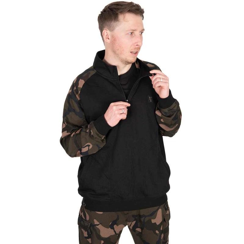 Fox LW Black / Camo qtr zip SMALL