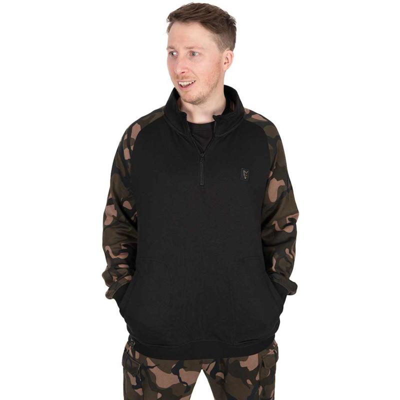 Fox LW Black / Camo qtr zip SMALL