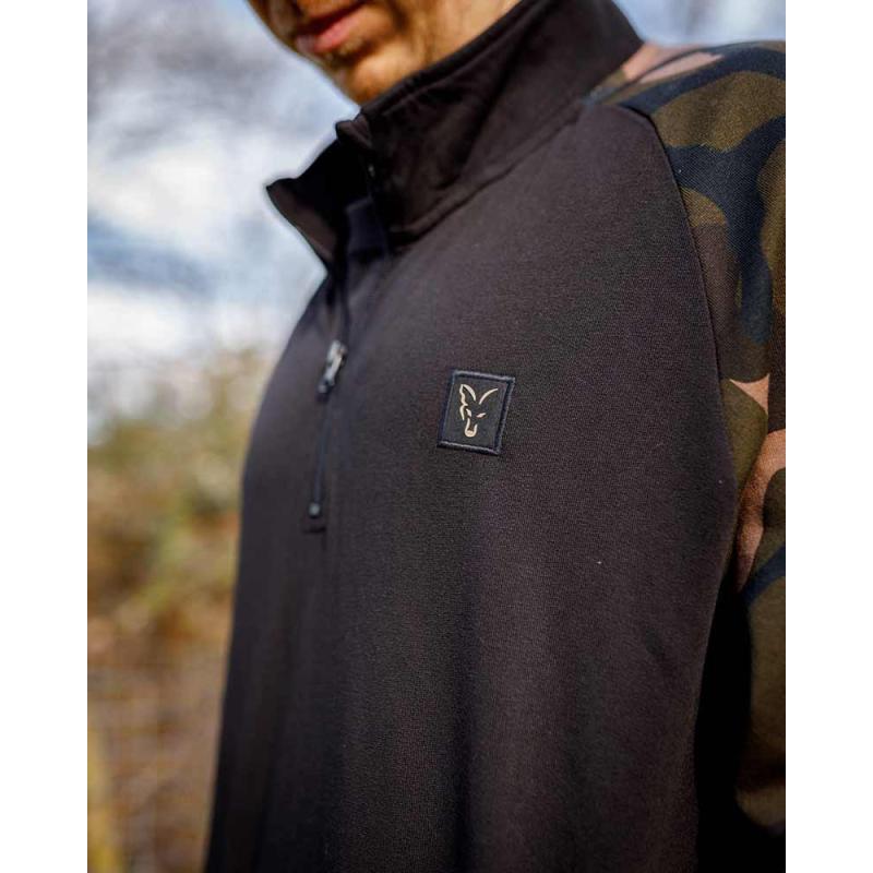 Fox LW Black / Camo qtr zip SMALL