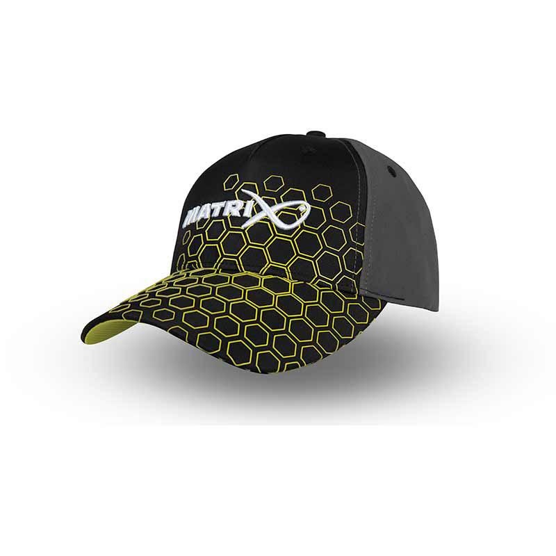 Matrix Hex Print Baseball Cap  - Black