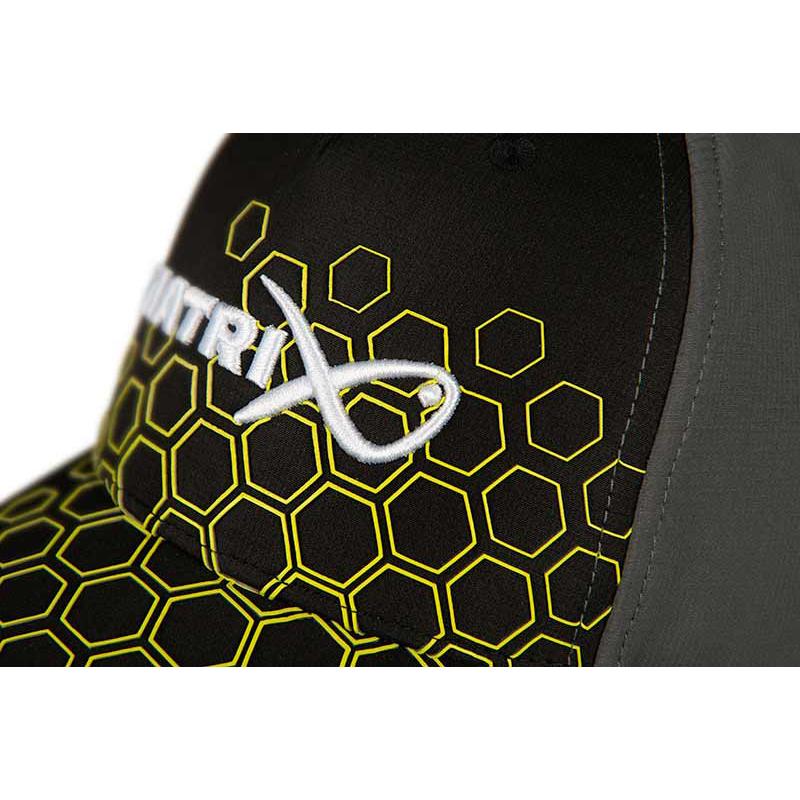 Matrix Hex Print Baseball Cap  - Black