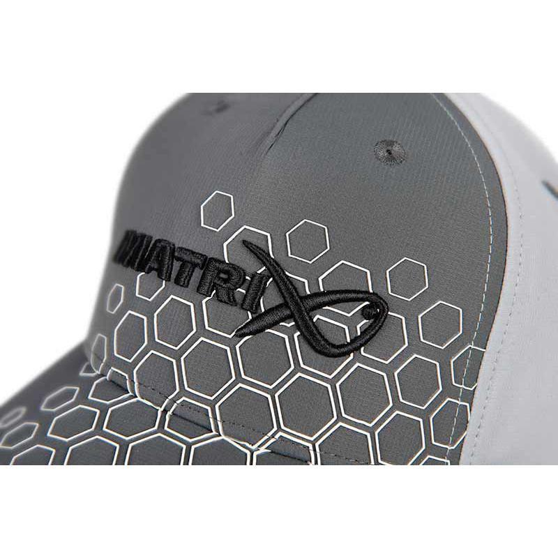 Matrix Hex Print Baseball Cap  - Grey