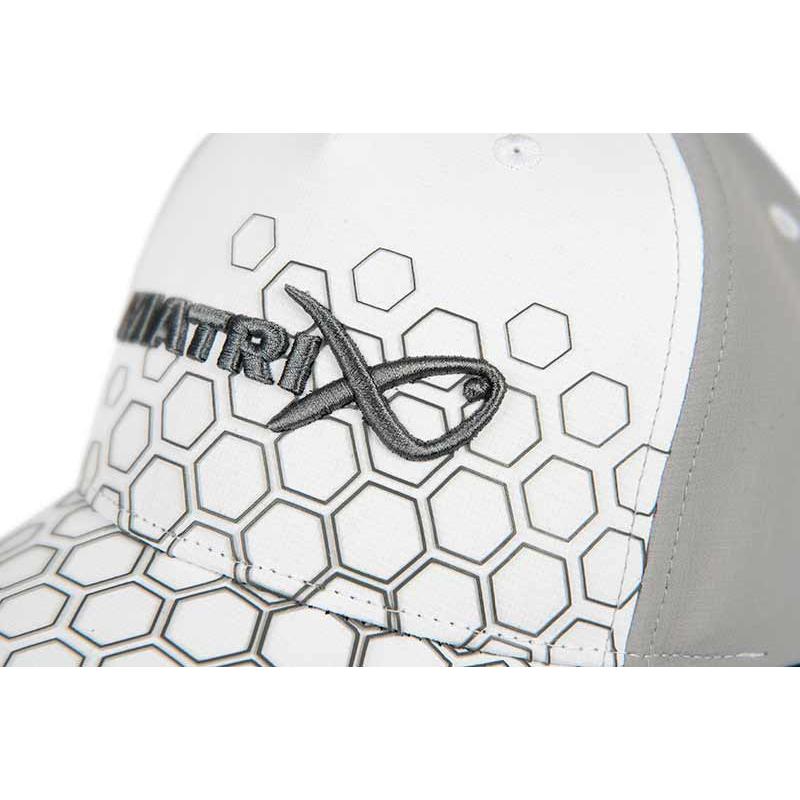 Matrix Hex Print Baseball Cap  - White