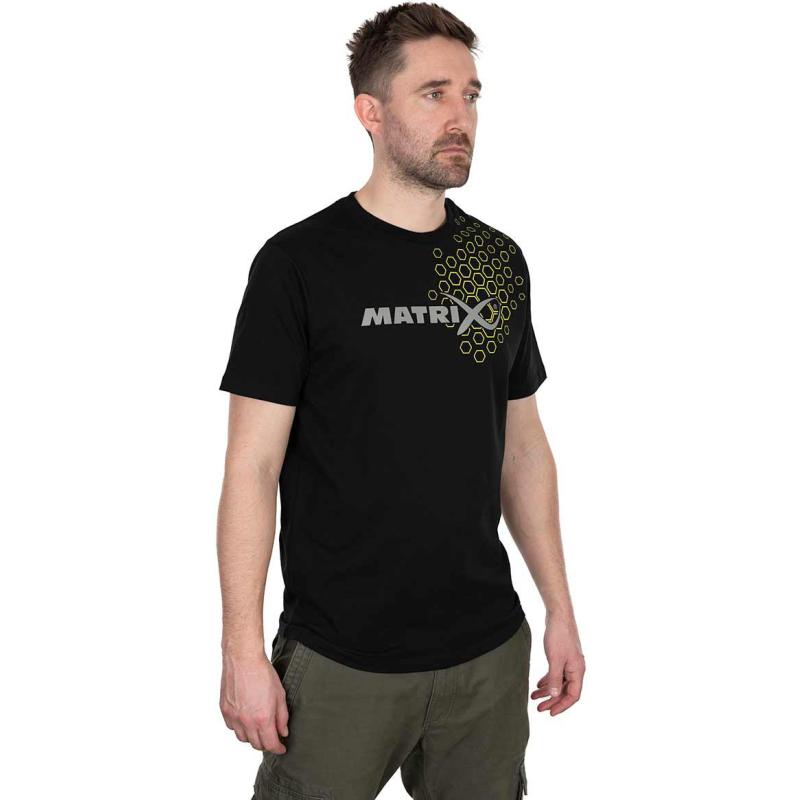 Matrix Hex Print T-Shirt Black - S