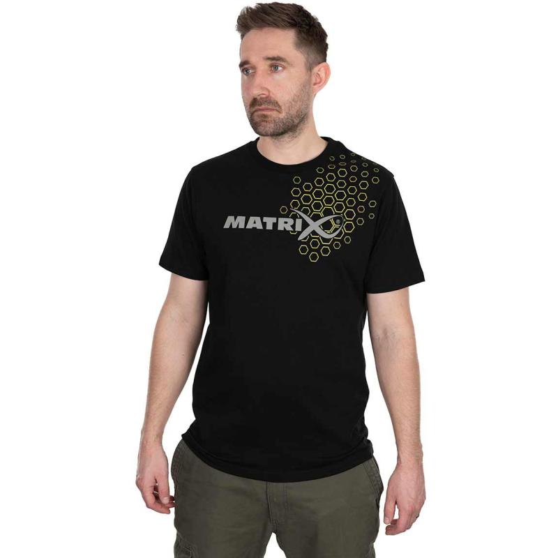 Matrix Hex Print T-Shirt Black - S