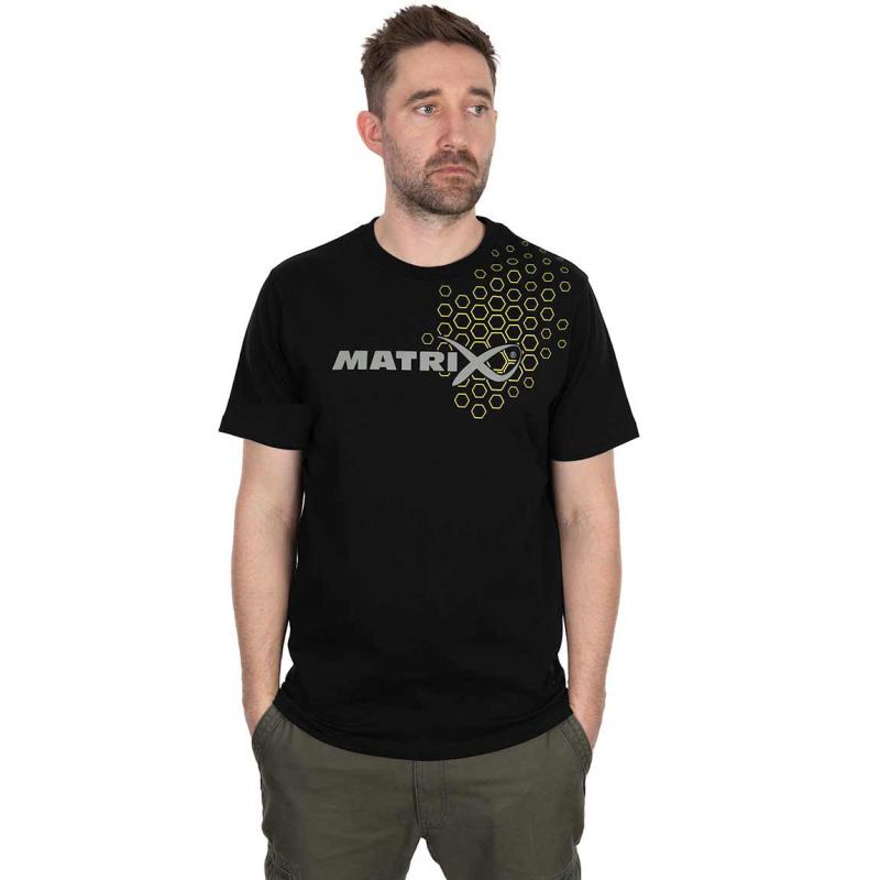 Matrix Hex Print T-Shirt Black - S