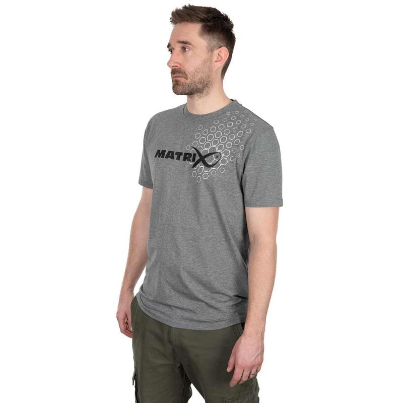 Matrix Hex Print T-Shirt Grey - S