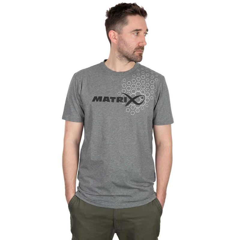 Matrix Hex Print T-Shirt Grey - XXL