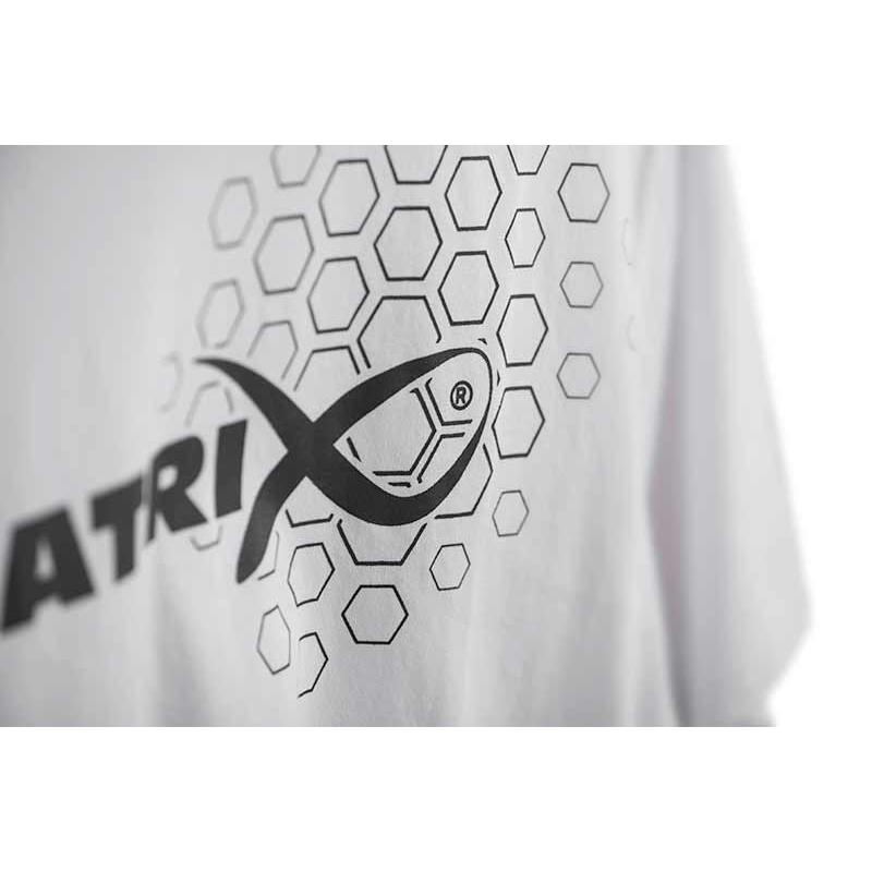 Matrix Hex Print T-Shirt White - S