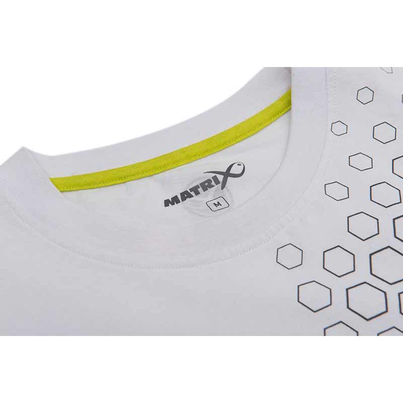 Matrix Hex Print T-Shirt White - S