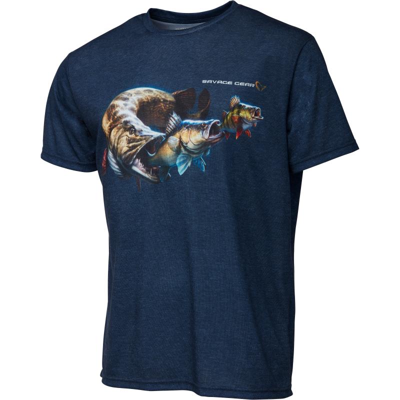 Savage Gear Cannibal Tee M Blue