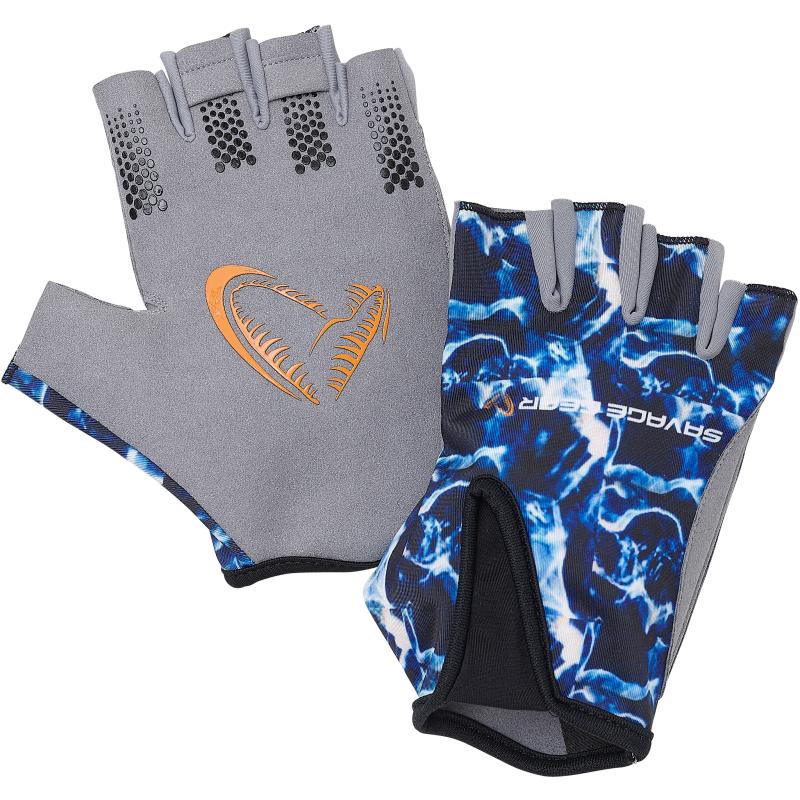 Savage Gear Marine Half Glove M Sea Blue