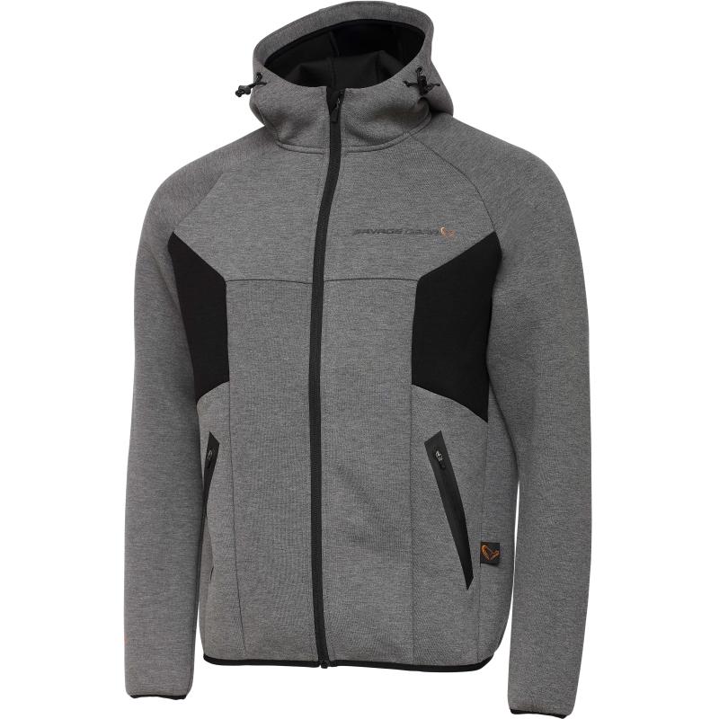 Savage Gear Tec-Foam Zip Hoodie S Dark Grey Melange