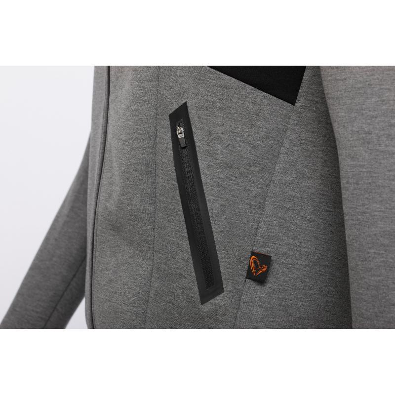 Savage Gear Tec-Foam Zip Hoodie S Dark Grey Melange