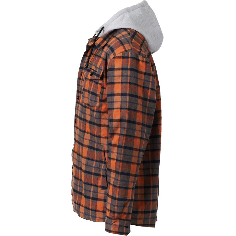 Savage Gear Twin Shirt Jacket M Orange/Grey Check