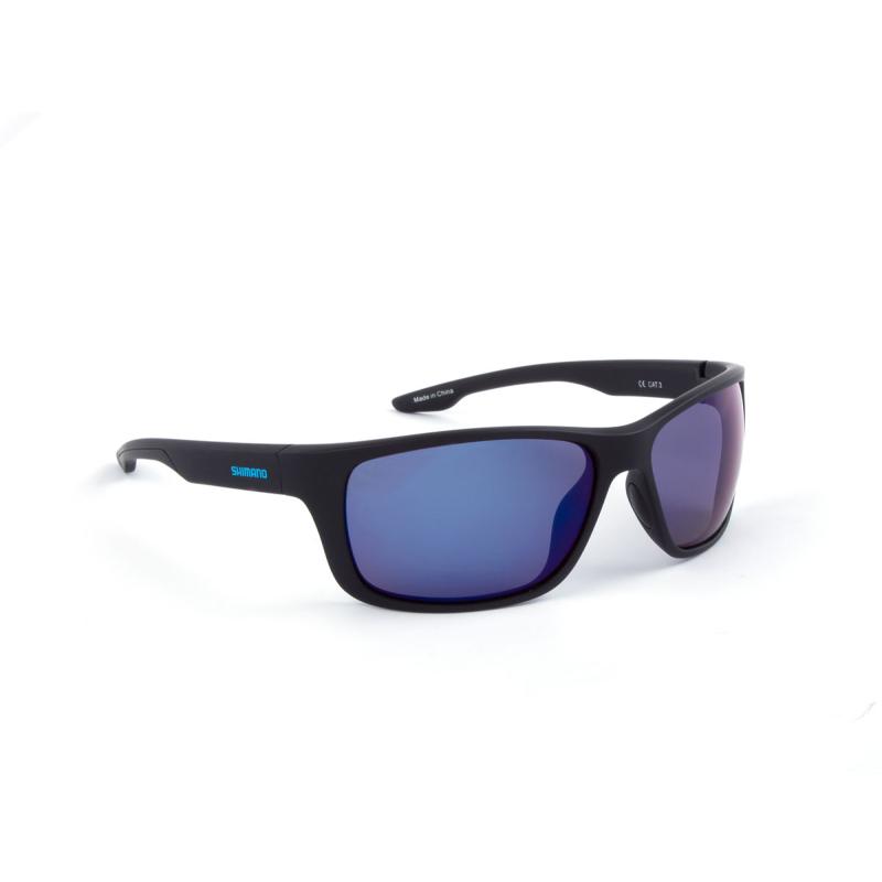 Shimano Eyewear Matte Black & Blue Mirror