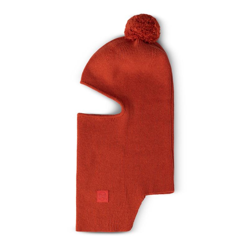 Buff Knitted Balaclava Nilan Orange Red