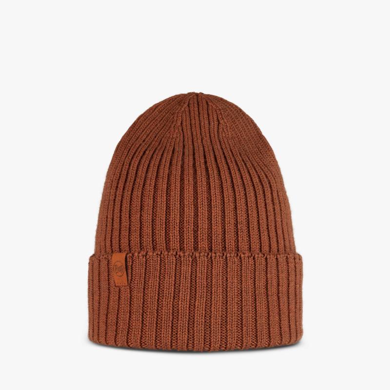 Buff Knitted Beanie Norval Cinnamon