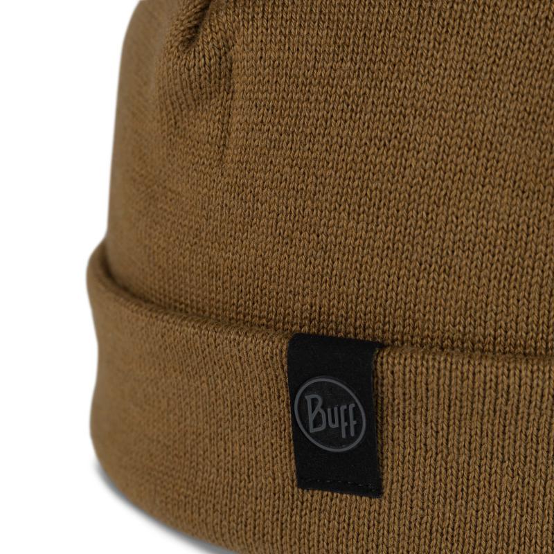 Buff Knitted Beanie Elro Brindle Brown