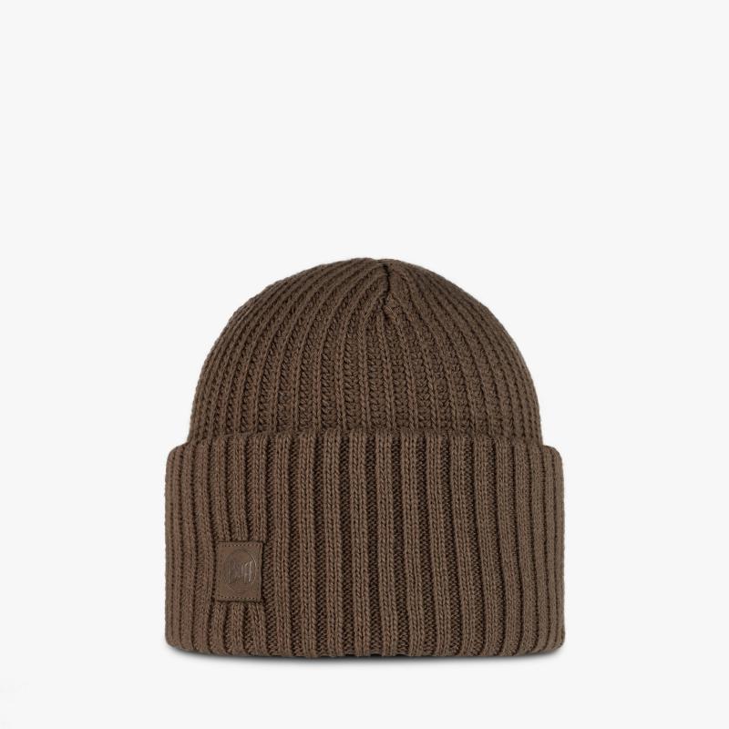 Buff Knitted Beanie Rutger Brindle Brown