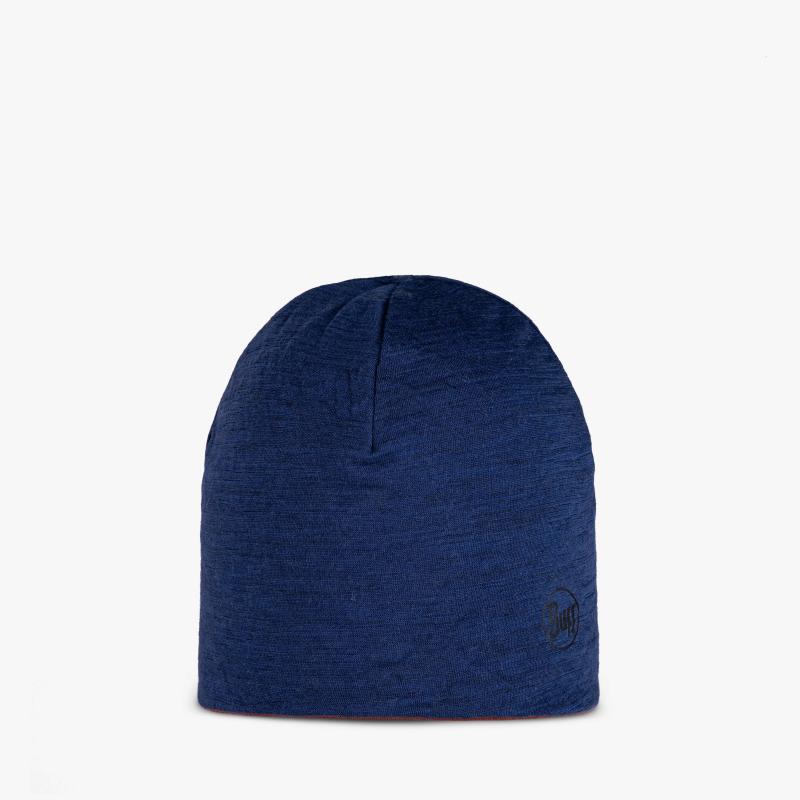 Buff Merino Lightweight Beanie Cobalt-Cinnamon